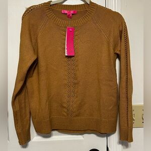 NWT Lilly Pulitzer Esma Sweater size small Heathered Rattan